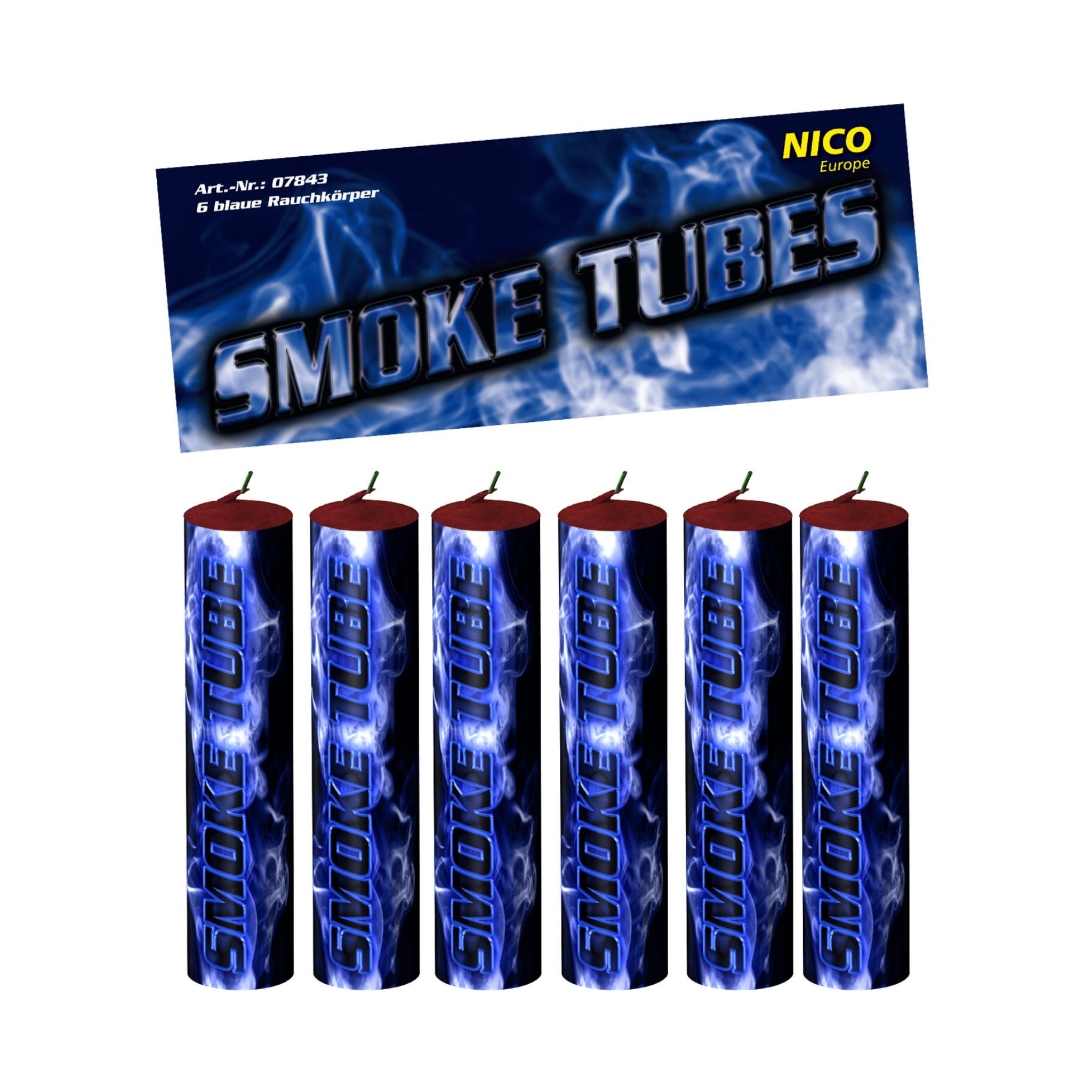 Smoke Tubes von NICO, blau 6er