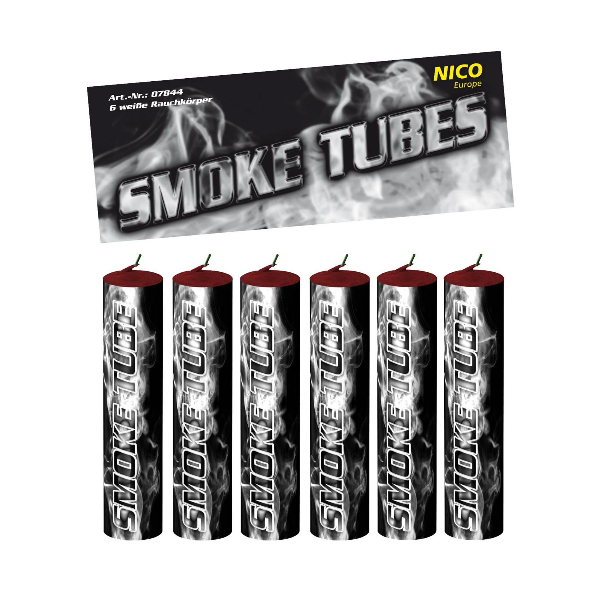 Smoke Tubes von NICO, weiß 6er