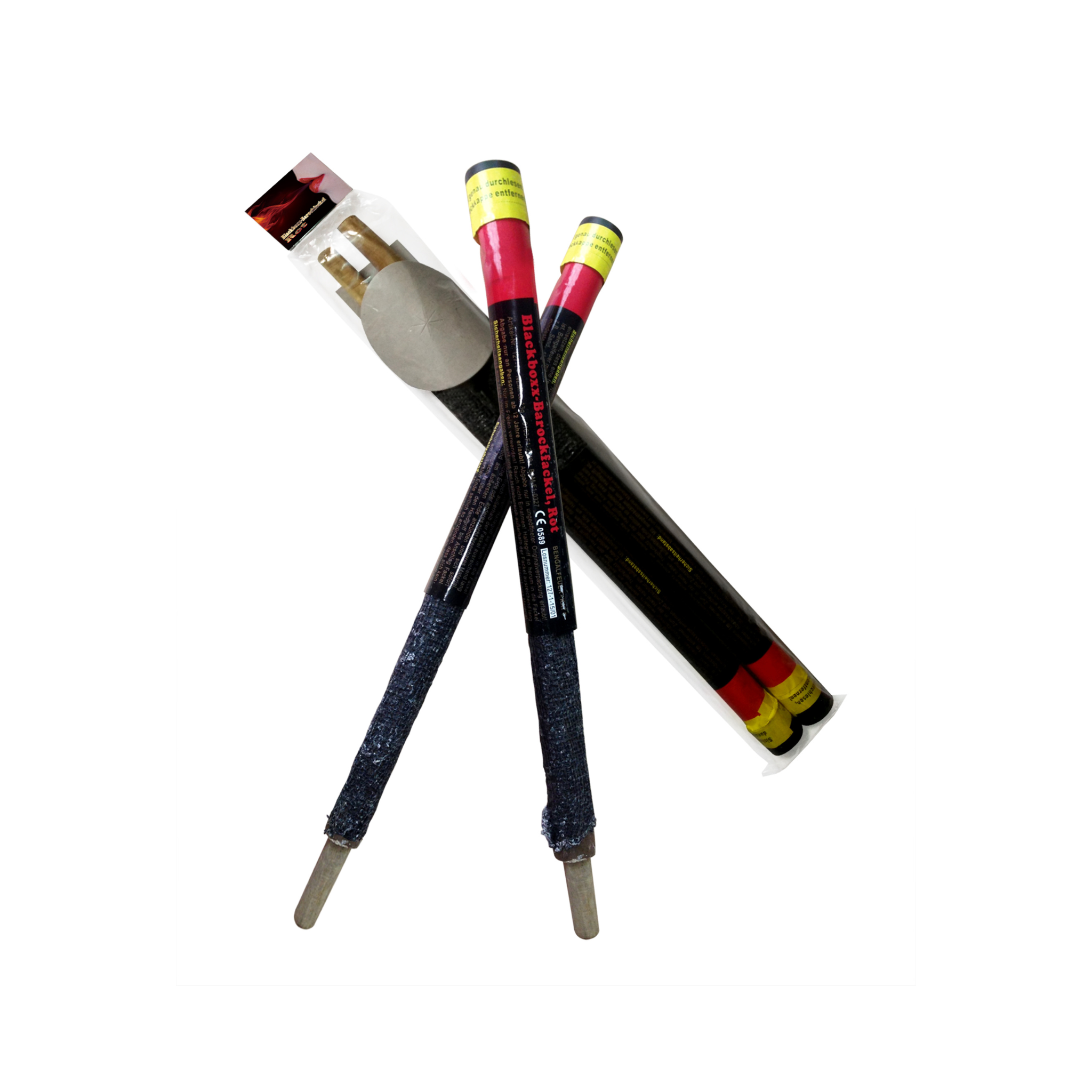 Barockfackel, rot (2er-Packung) von Blackboxx