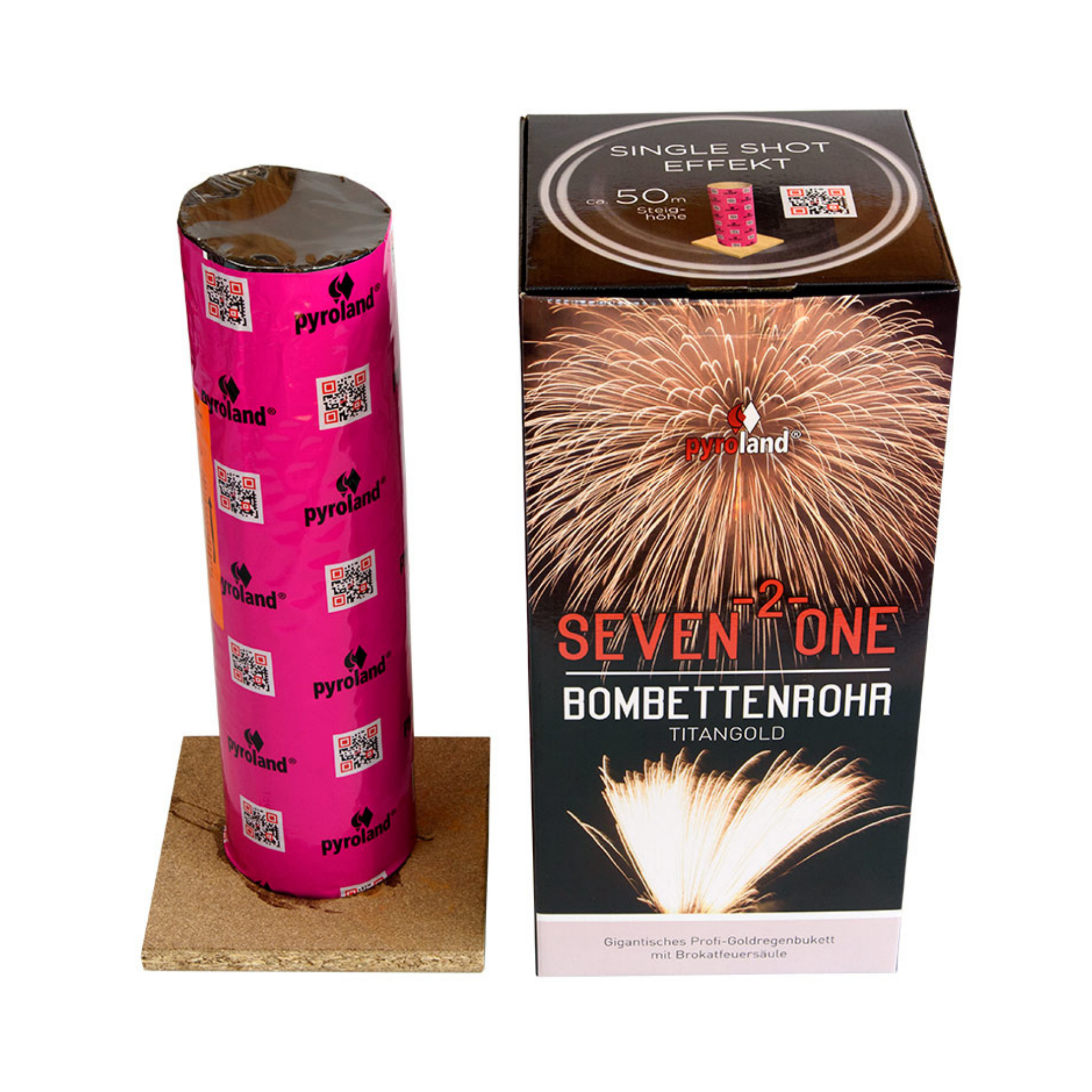 Seven-2-One Bombettenrohr Titangold von Pyroland