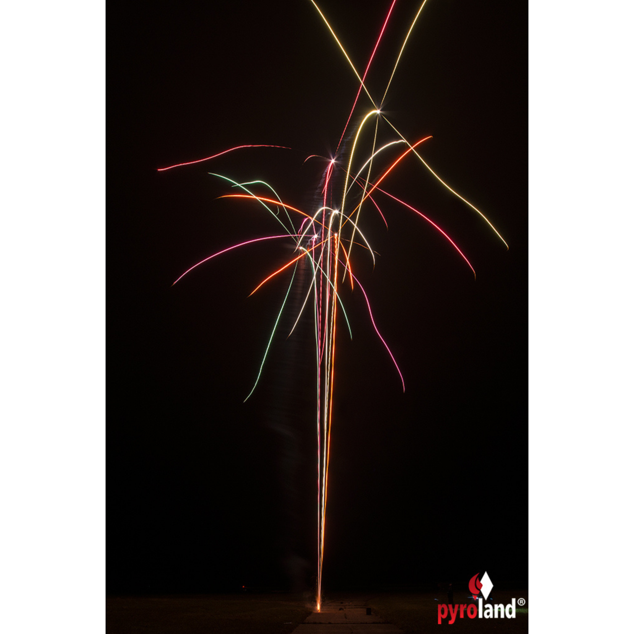 Gigageil Bombenrohr Regenbogencrossette von Pyroland