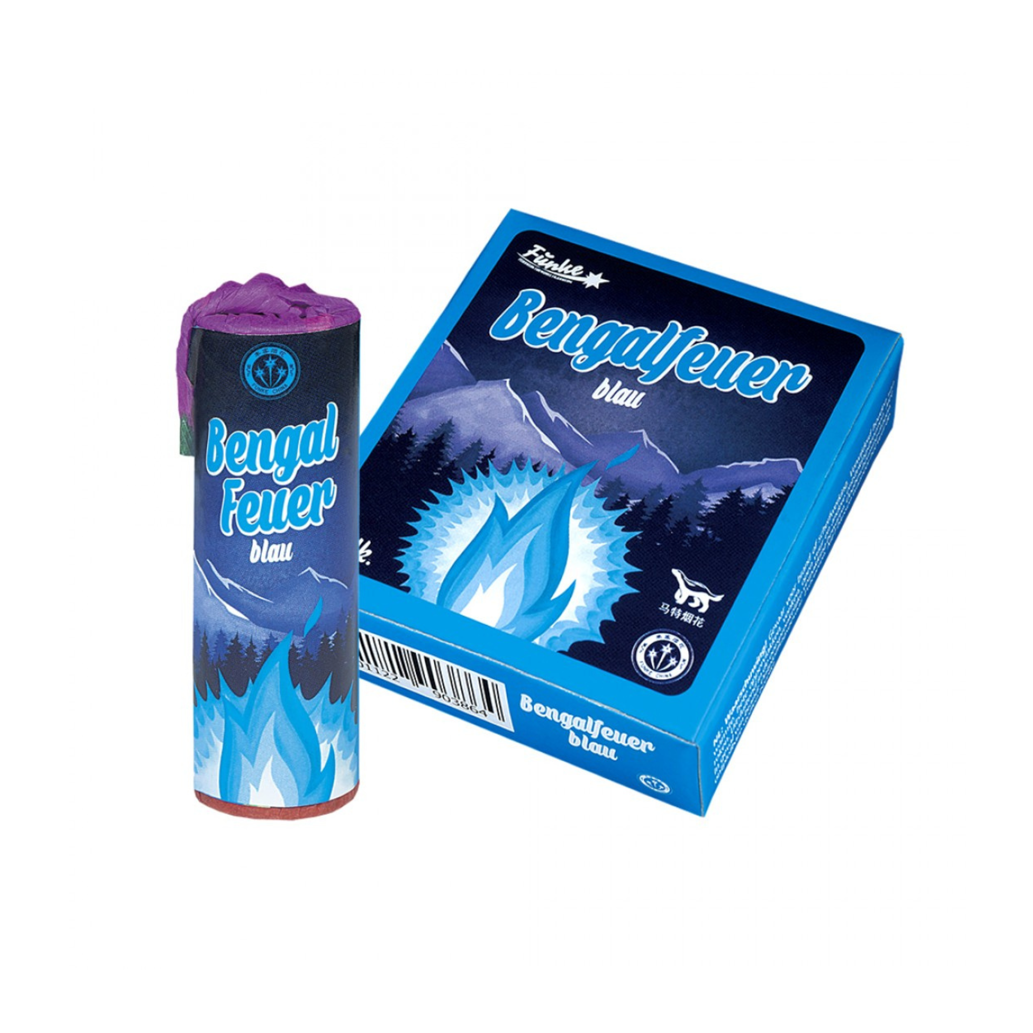 Funke Bengalfeuer blau