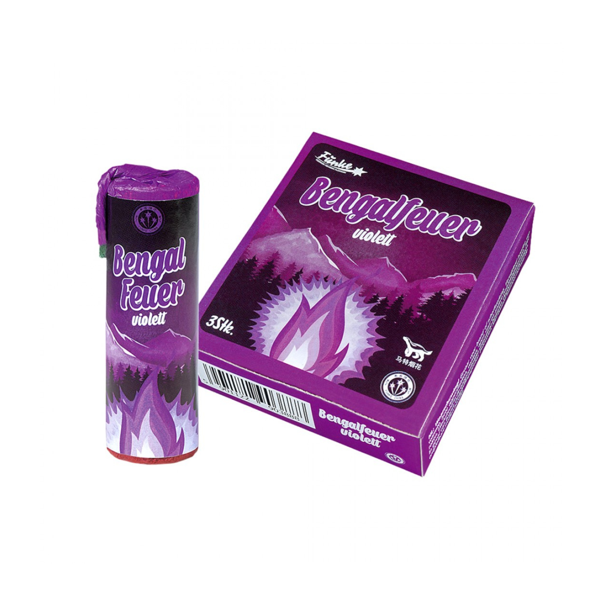 Funke Bengalfeuer violett