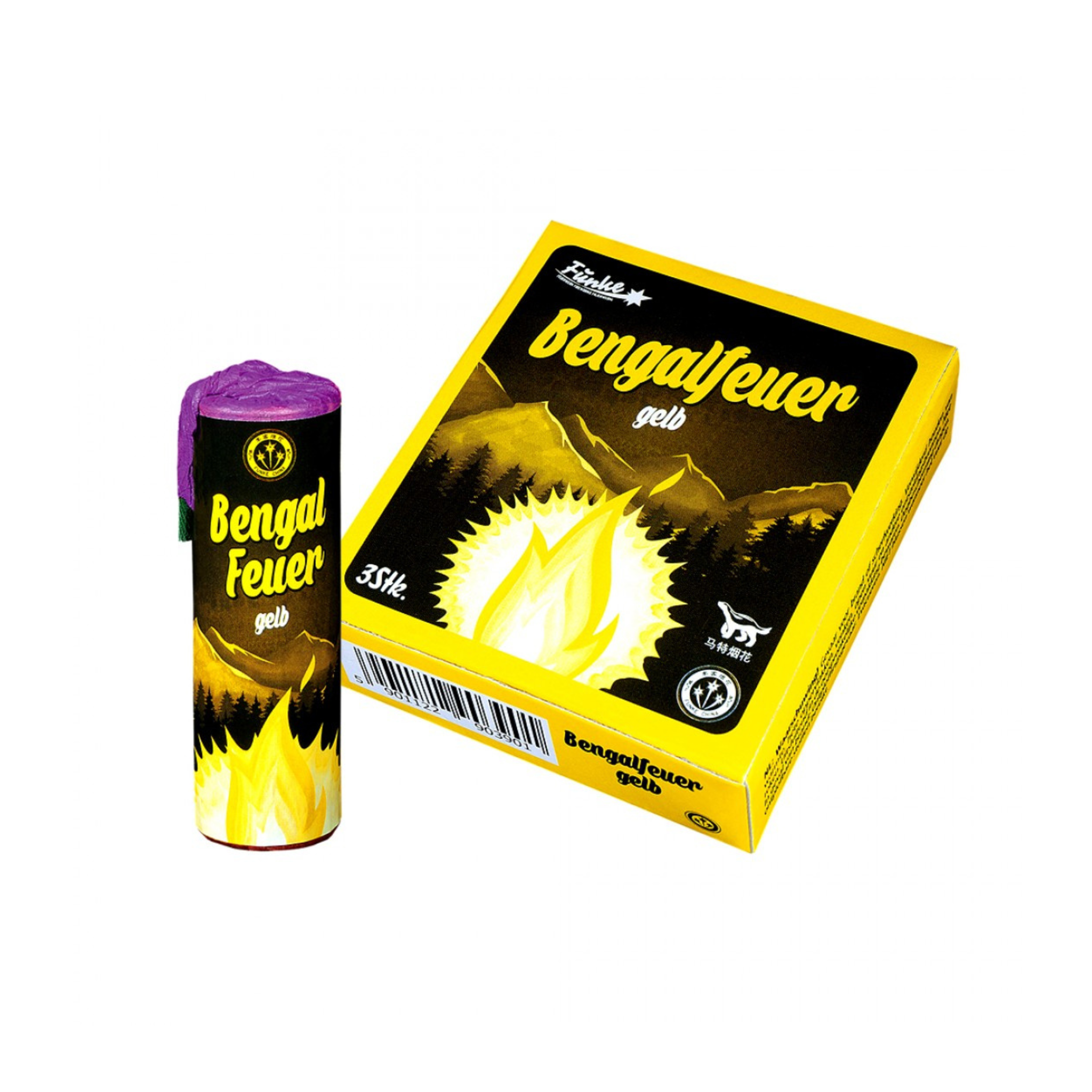 Funke Bengalfeuer gelb