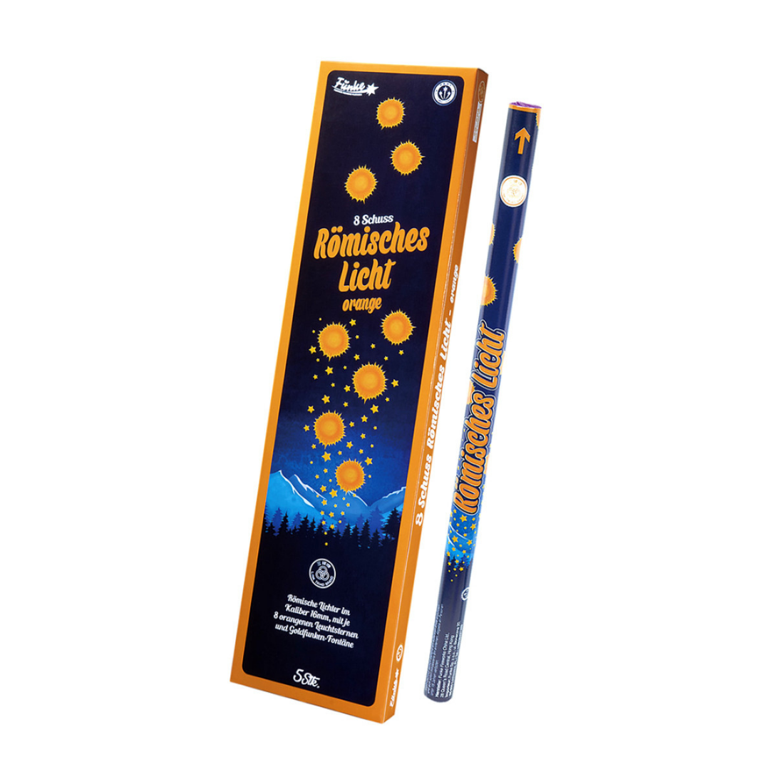Römisches Licht Kal.C Orange, 8 Schuss von Funke