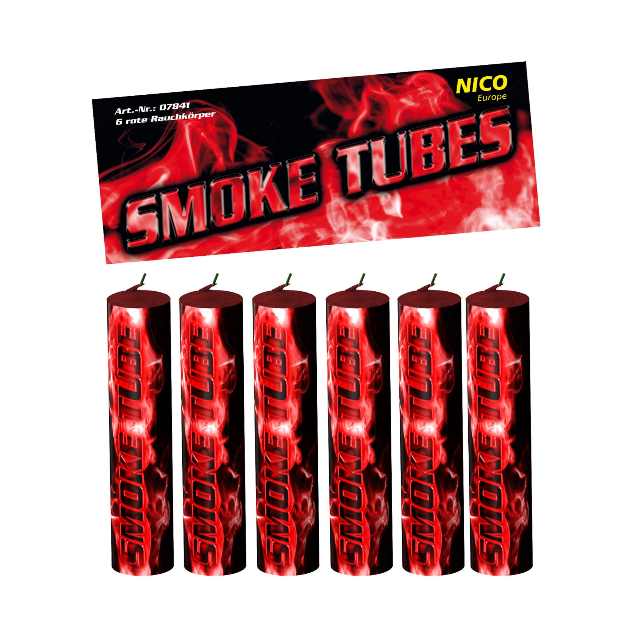 Smoke Tubes von NICO, rot 6er