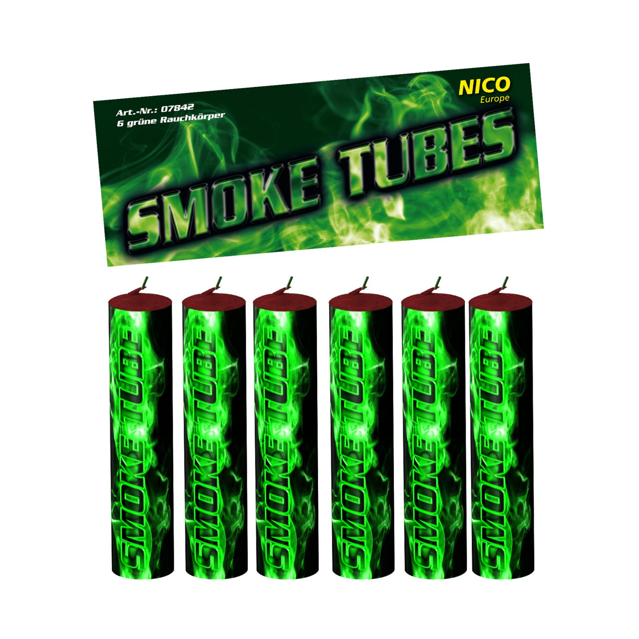 Smoke Tubes von NICO, grün 6er