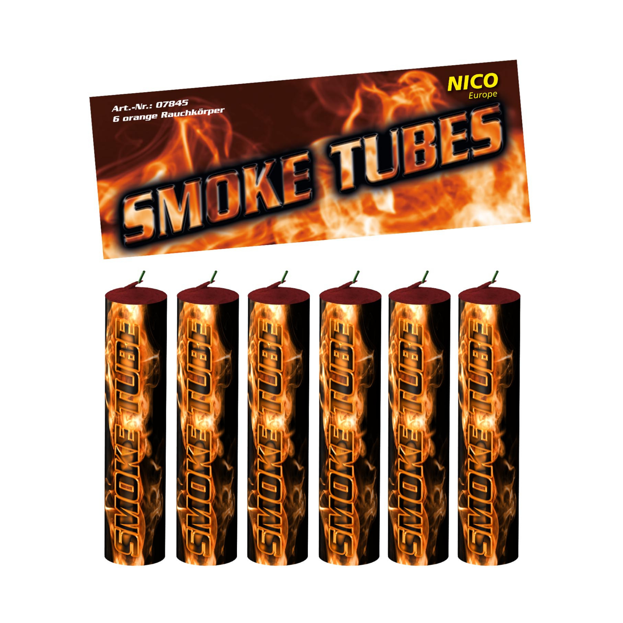 Smoke Tubes von NICO, orange 6er