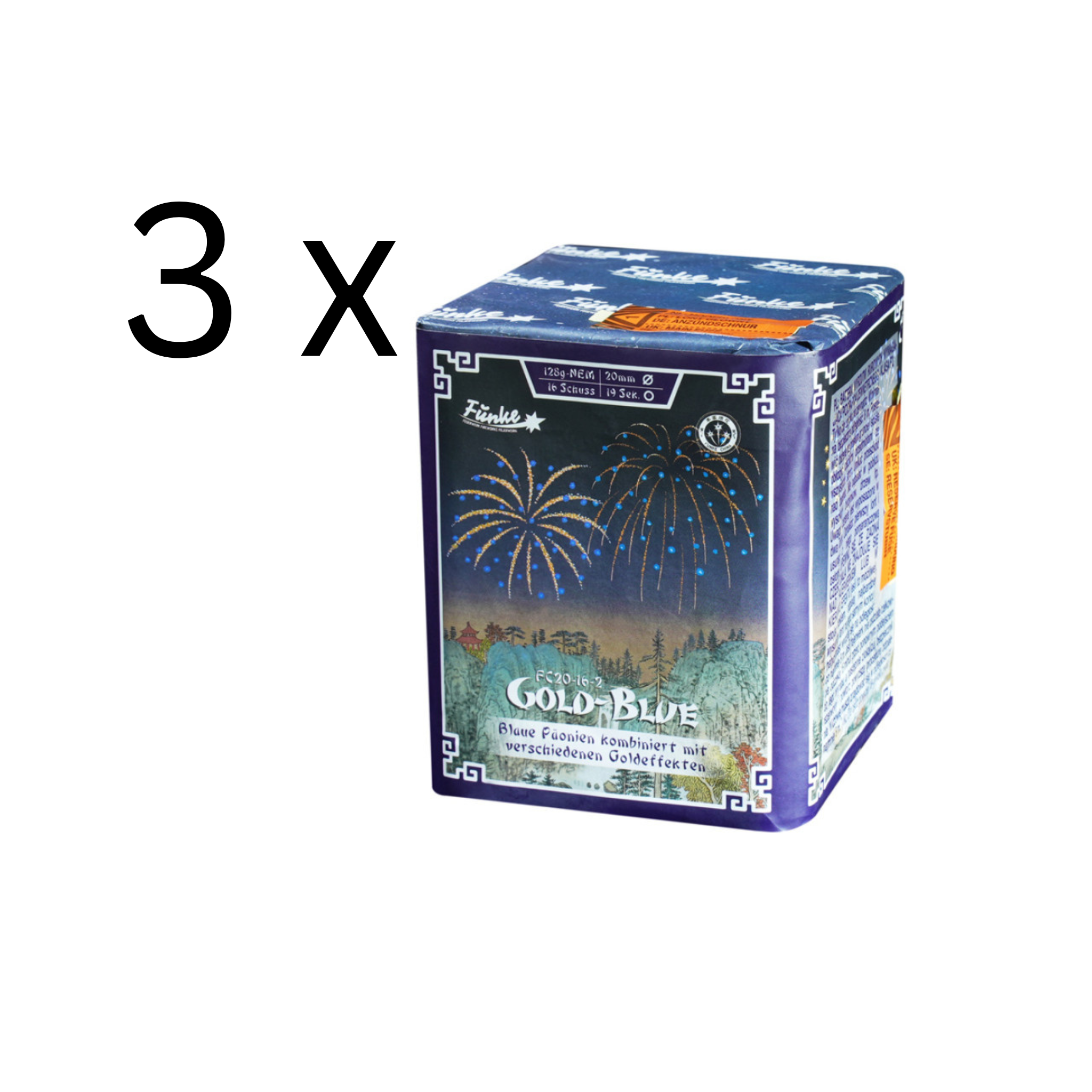 3 x Gold-Blue von Funke