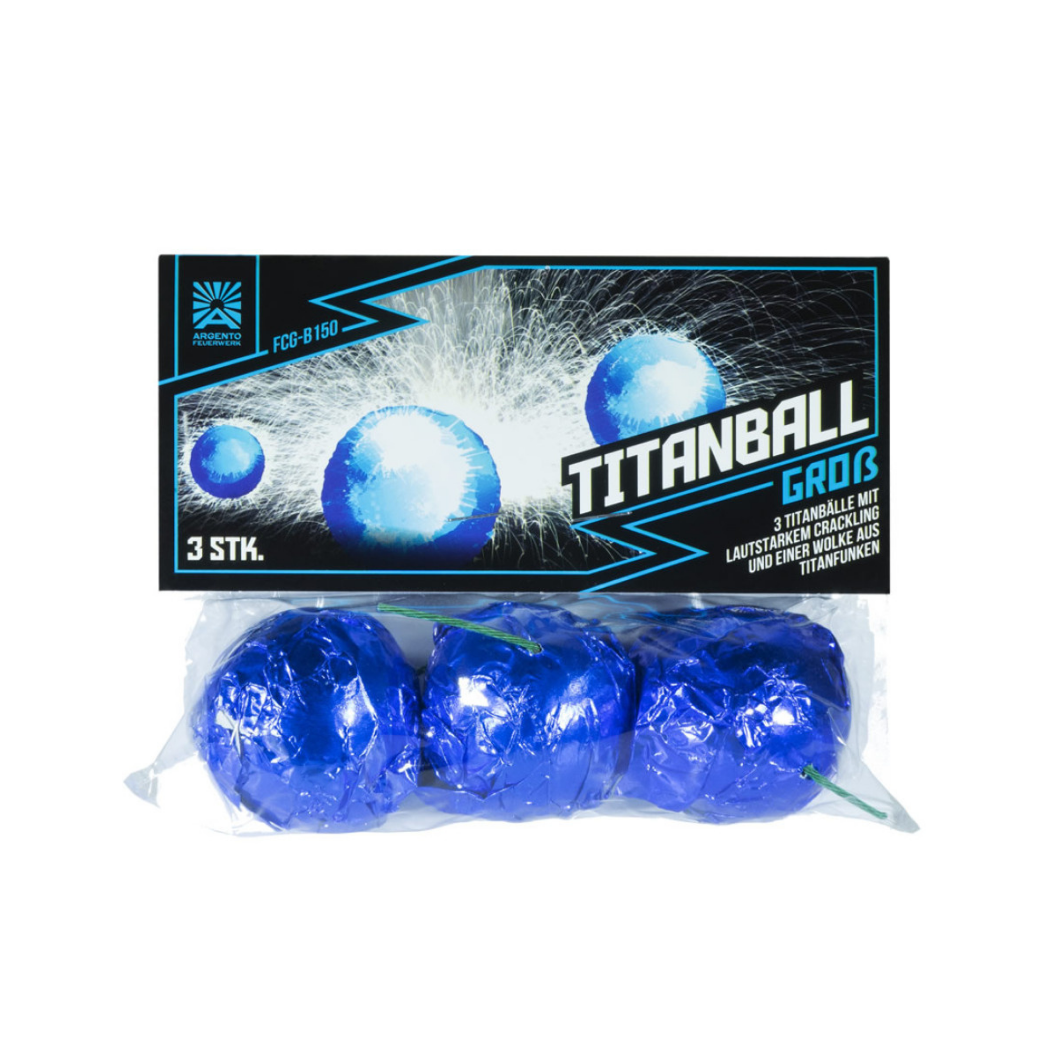 Titanball Groß von Argento, 3er-Packung